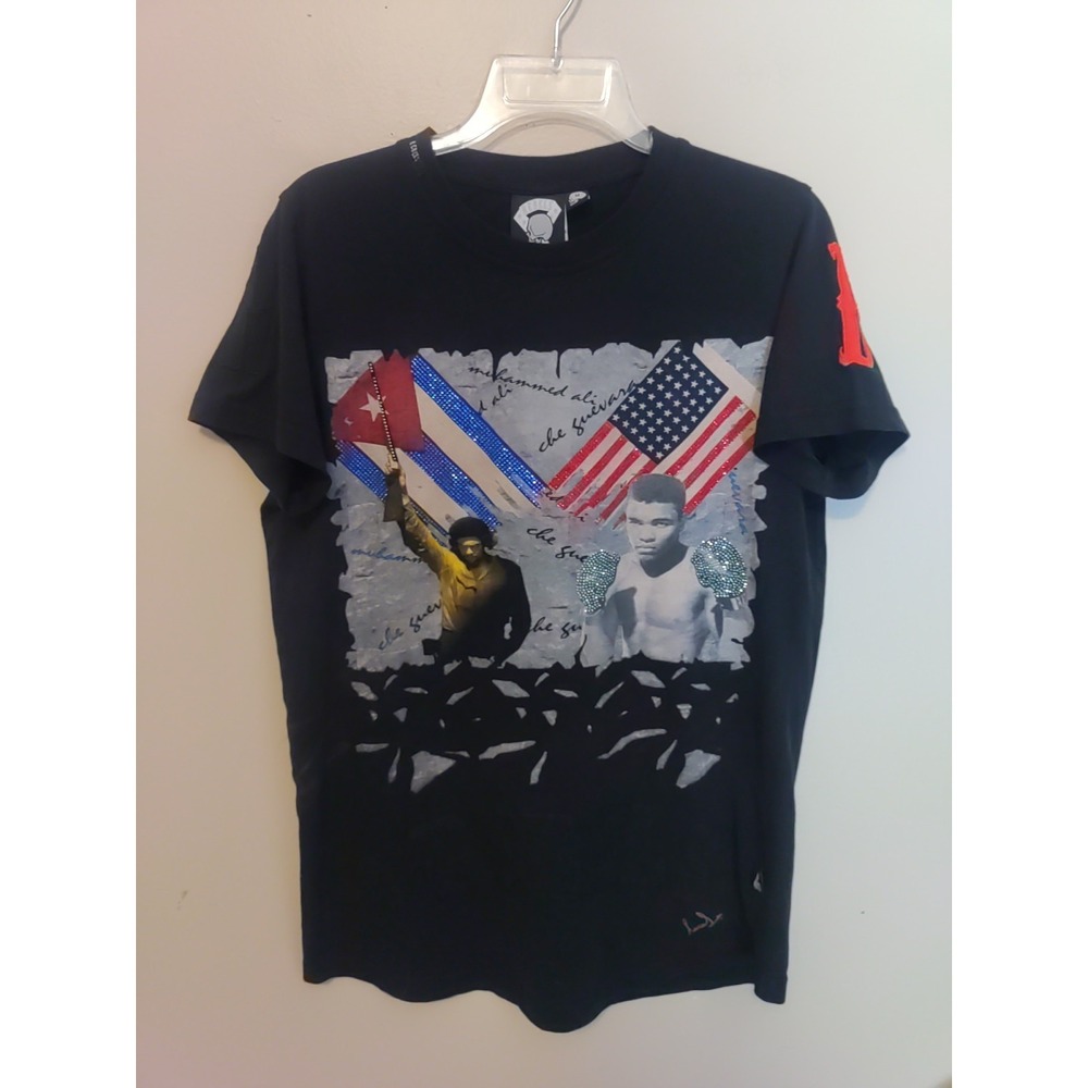 Rebel Graphic Print Revolution Che Guevara Muhammed Ali Wrestling T shirt Size M